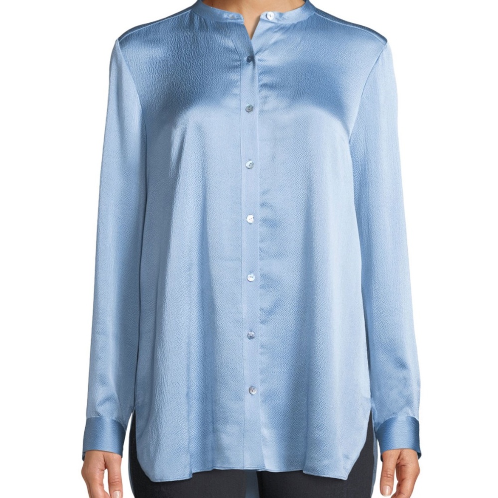 Eileen Fisher Blouse in Hammered Silk Charmeuse